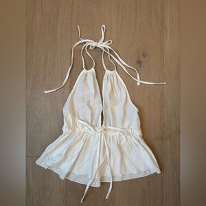 White Halter Top